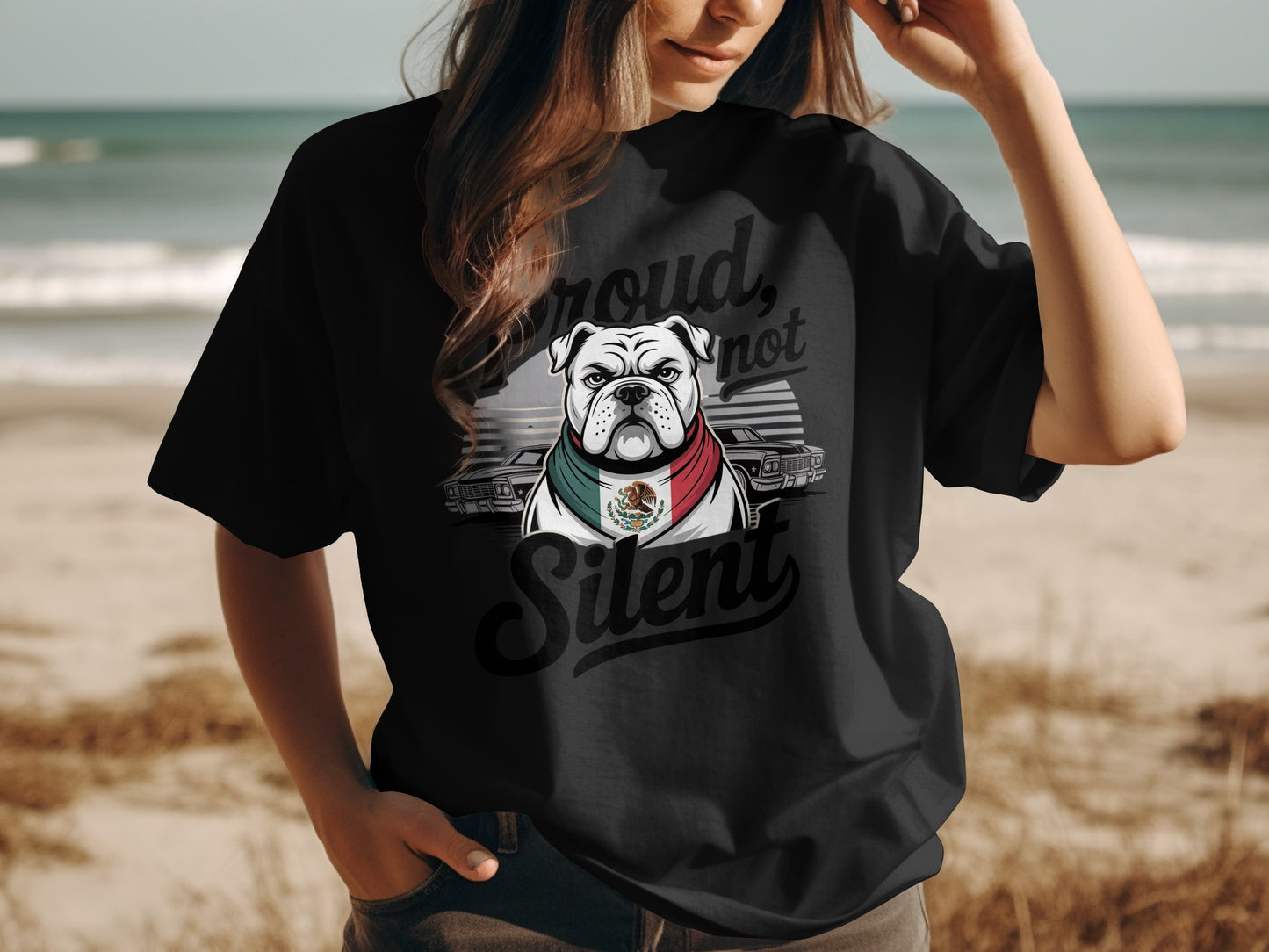 Proud Not Silent Bulldog Print Graphic Shirt product type