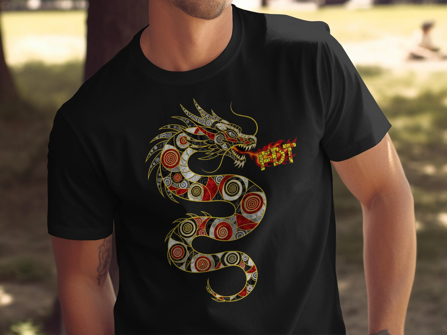 Colorful Artistic Dragon Graphic Printed T-shirt product
