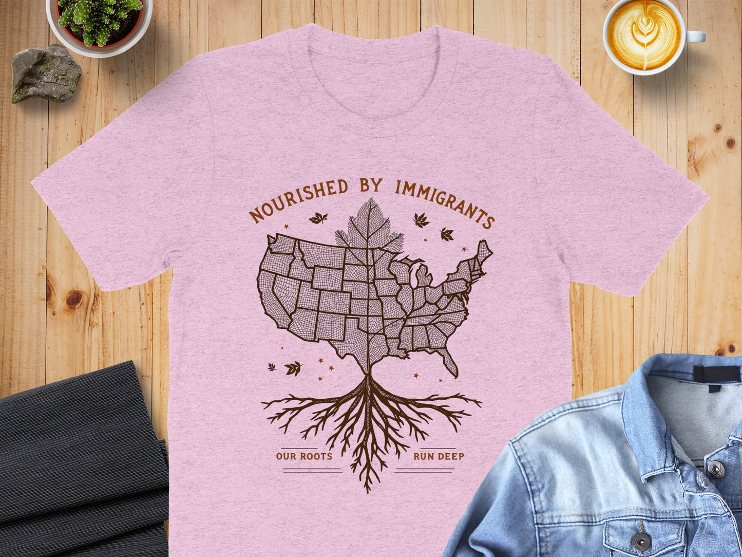 Nourished by Immigrants Our Roots Run Deep T-shirt product