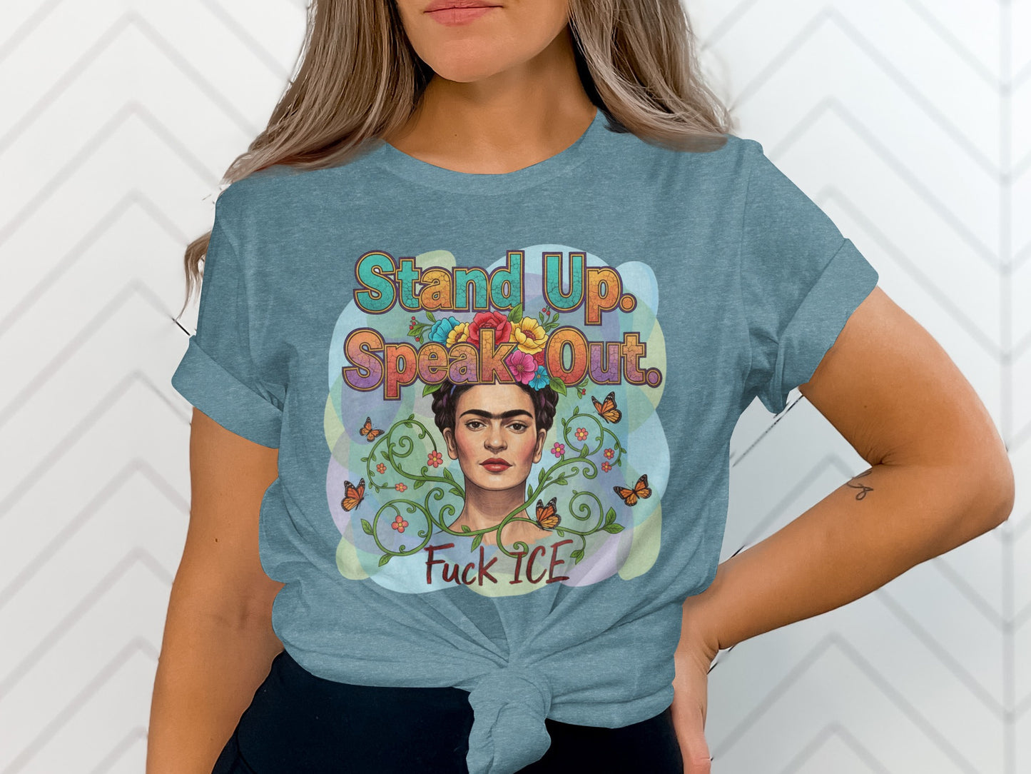 Stand Up Speak Out Fuck Ice Graphic T-Shirt product