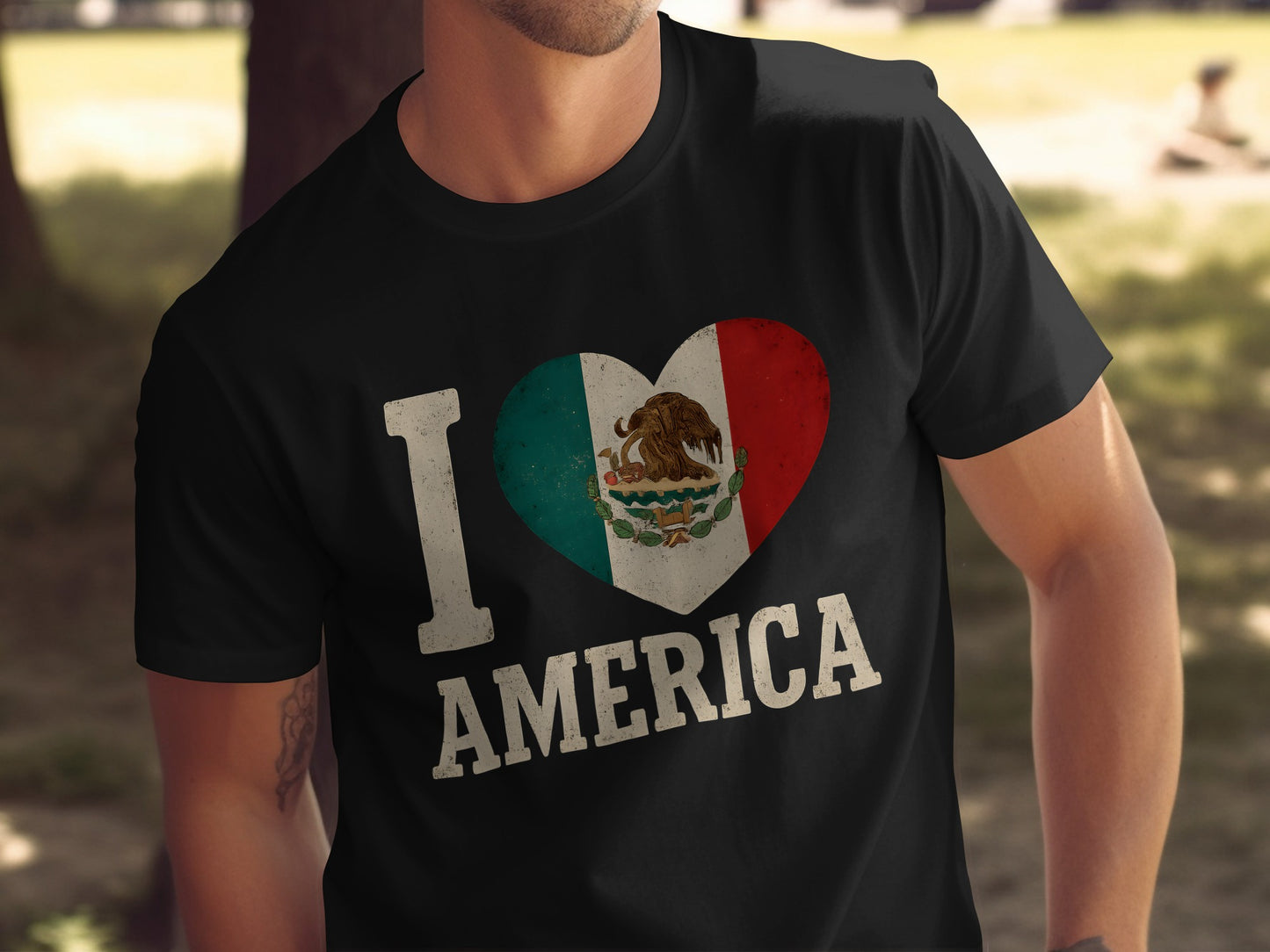 I Love America Graphic Heart Design T-shirt Product