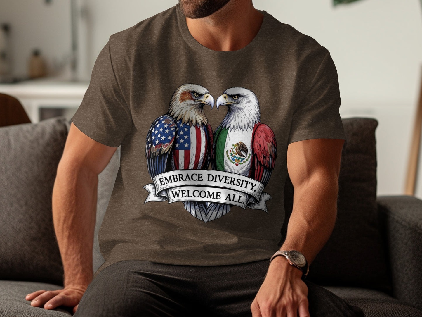 Embrace Diversity Welcome All Eagle T-Shirt product type