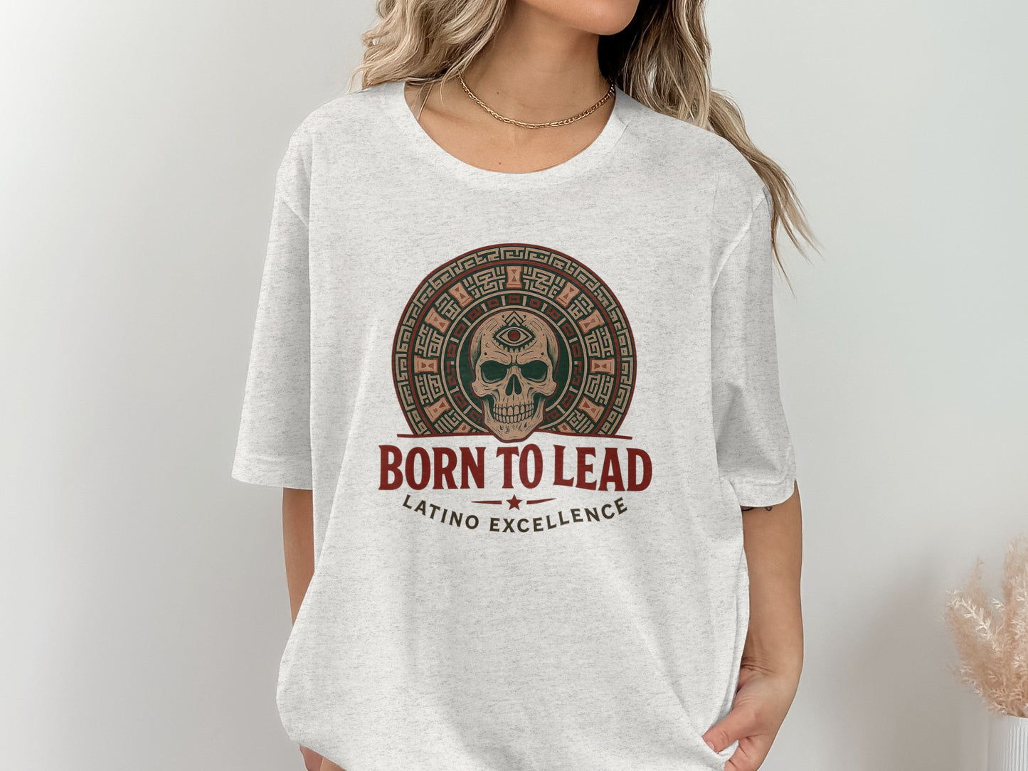 Born To Lead Latino Excellence Skull T-Shirt product type