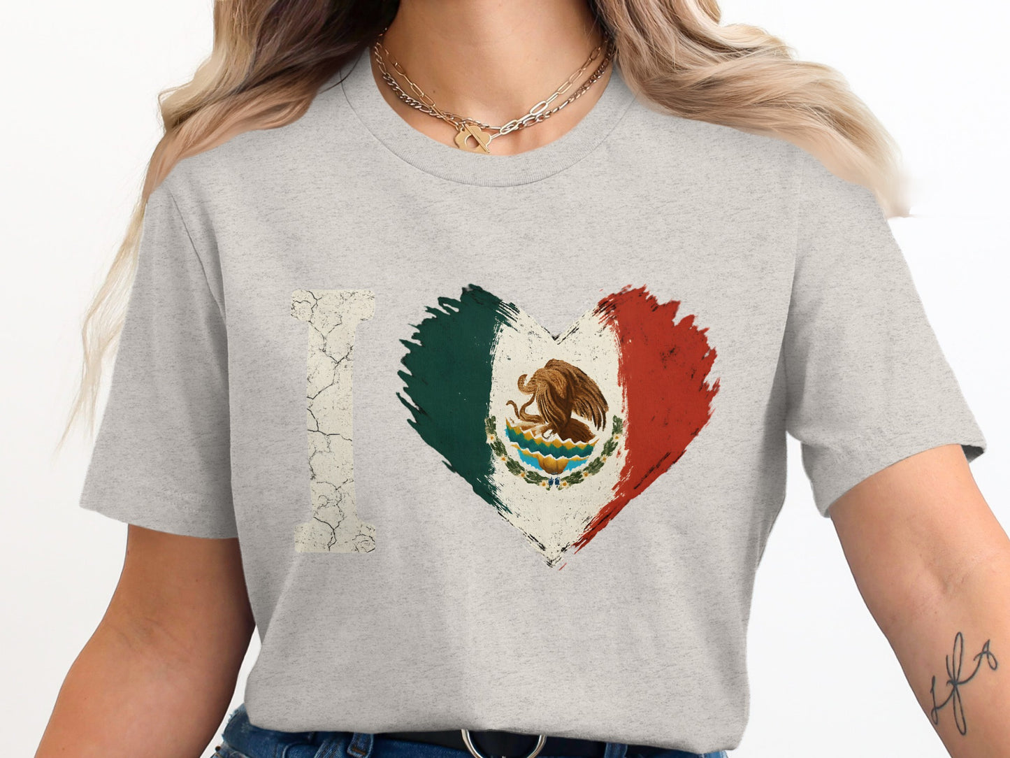 I Heart Mexico Flag Graphic T-shirt product