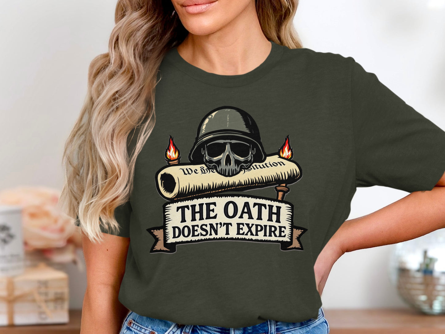 The Oath Doesn't Expire T-Shirt with Skull Design