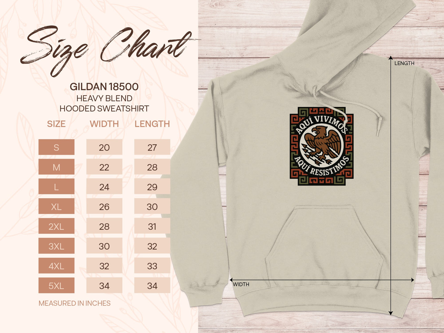 Gold Adu Vivan Adu Resistimos Eagle Hooded Sweatshirt product