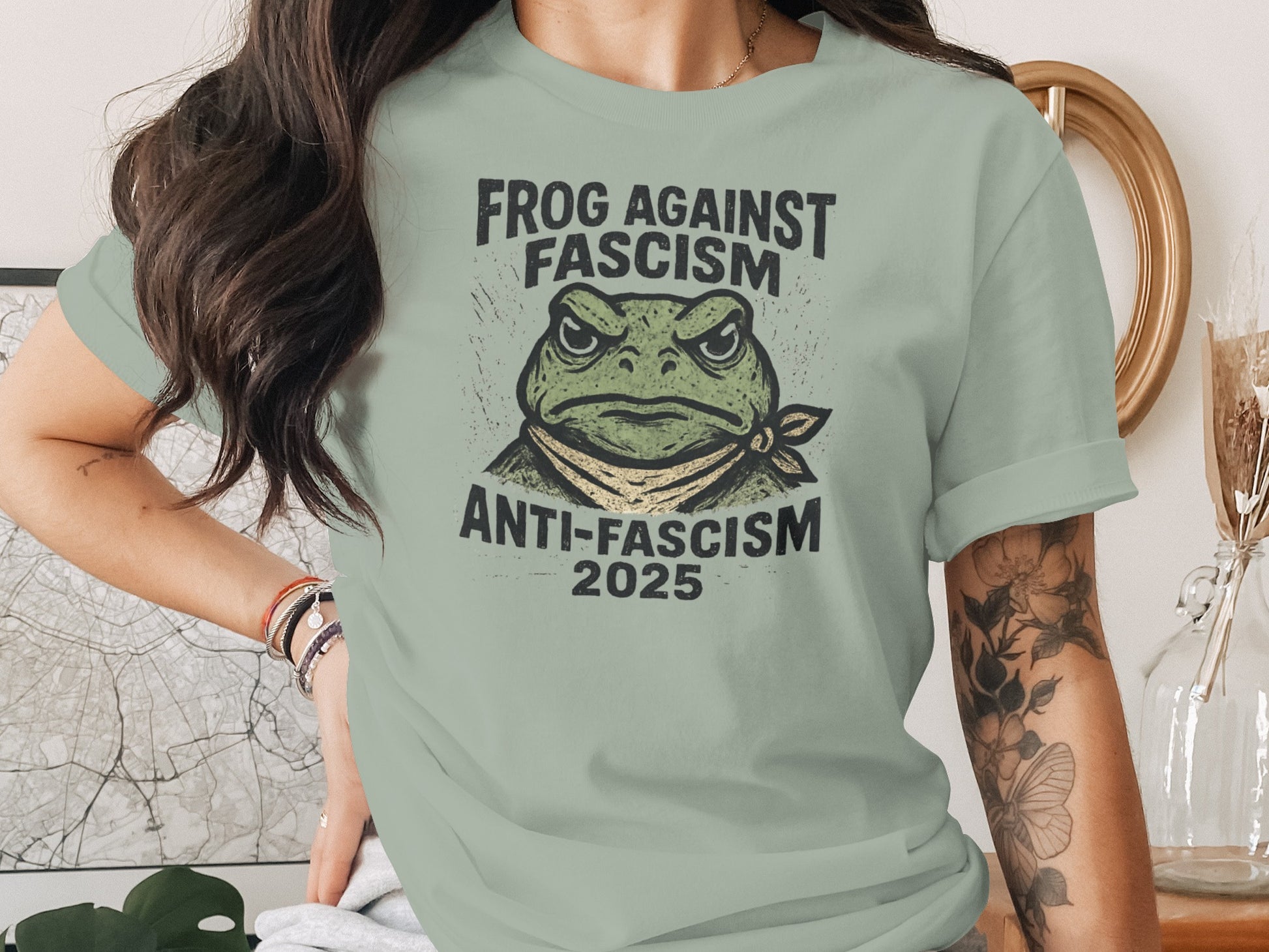 Frog Against Fascism Anti-Fascism 2025 T-shirt