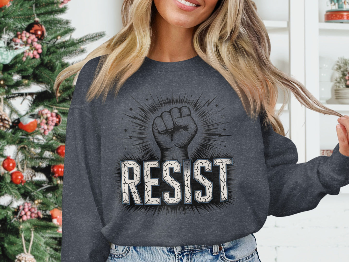 Resist Fist Graphic Design Sweatshirt product