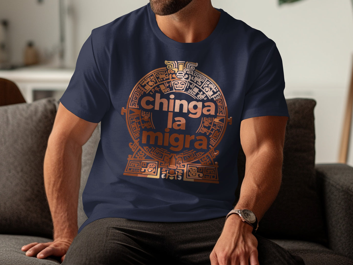 Aztec Calendar Quote Design on Men's T-Shirt product