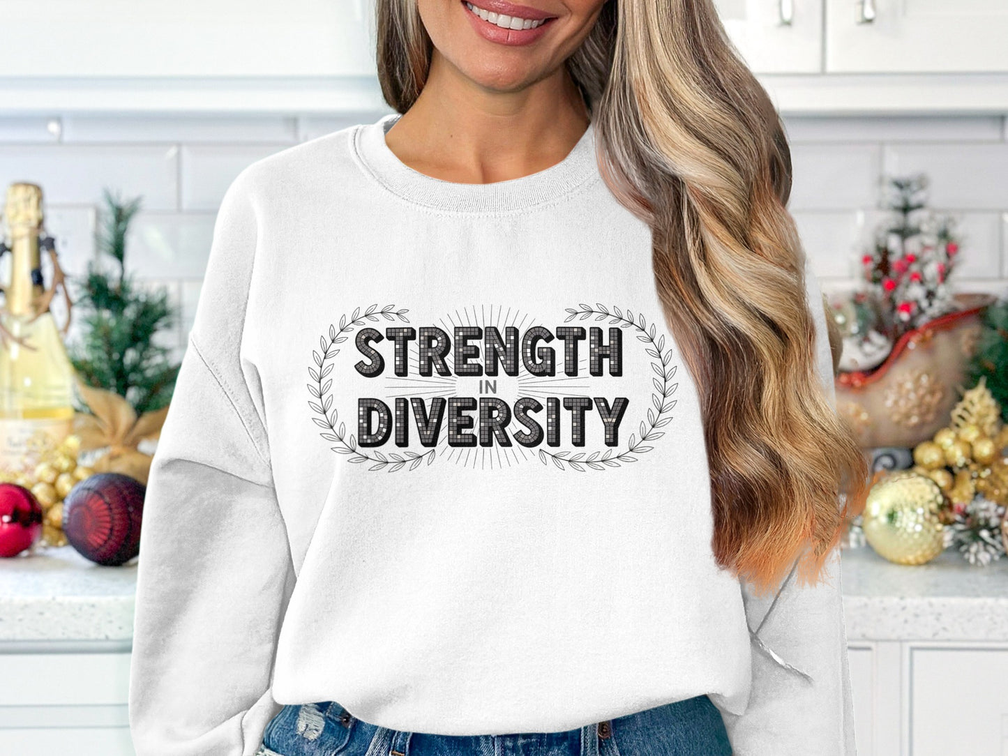 Strength in Diversity Message on White Shirt product