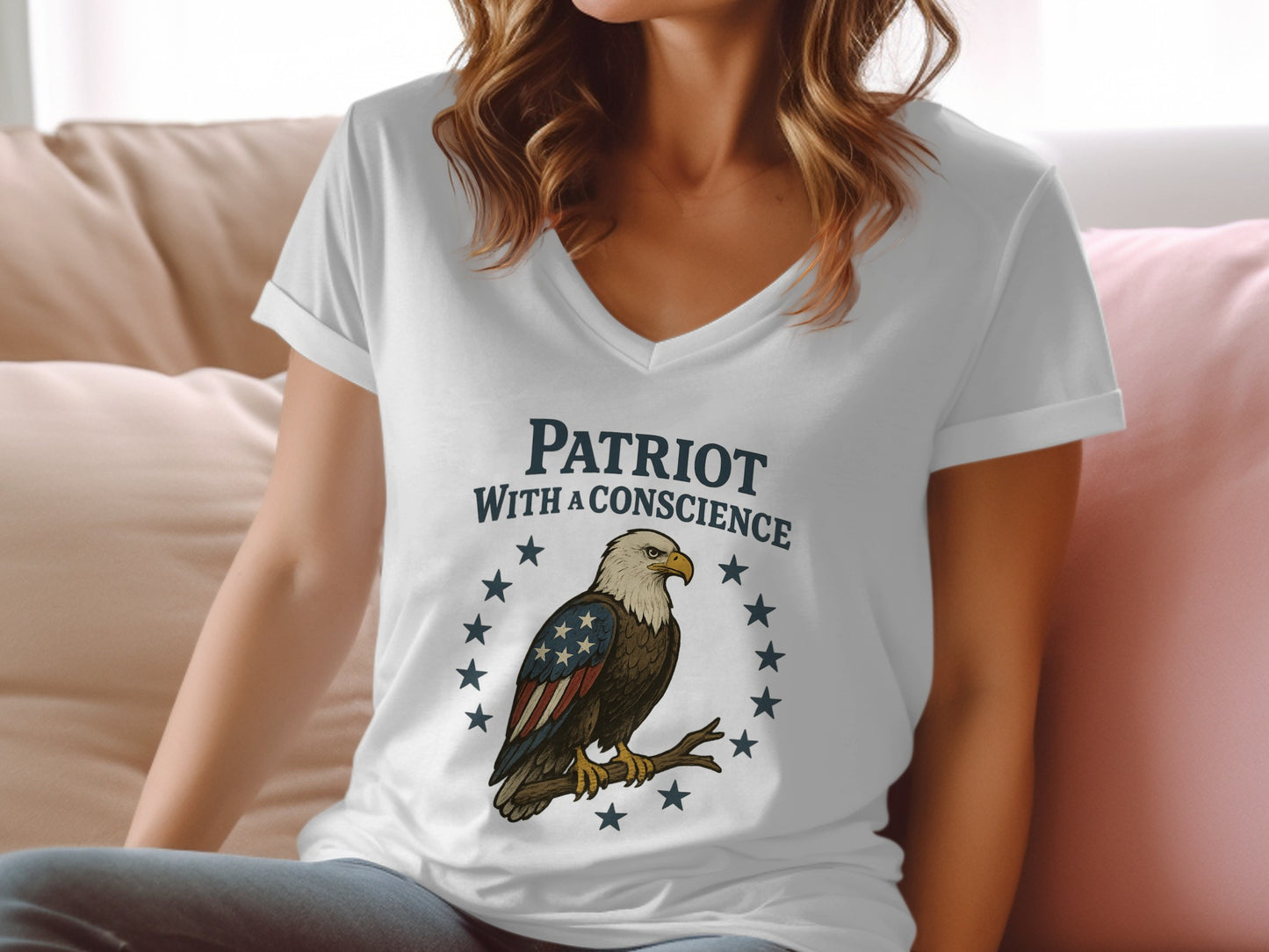 Patriot with a Conscience Graphic T-Shirt product