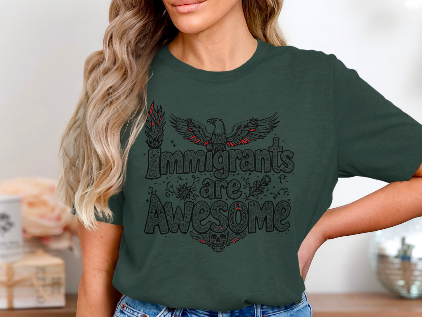 Immigrants Are Awesome Graphic Design T-shirt product