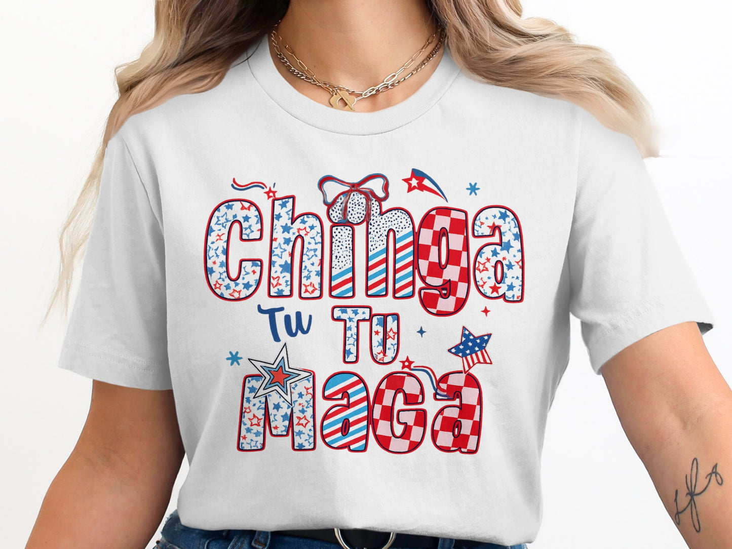 Patriotic Chinga Tu Maga Graphic Tee product