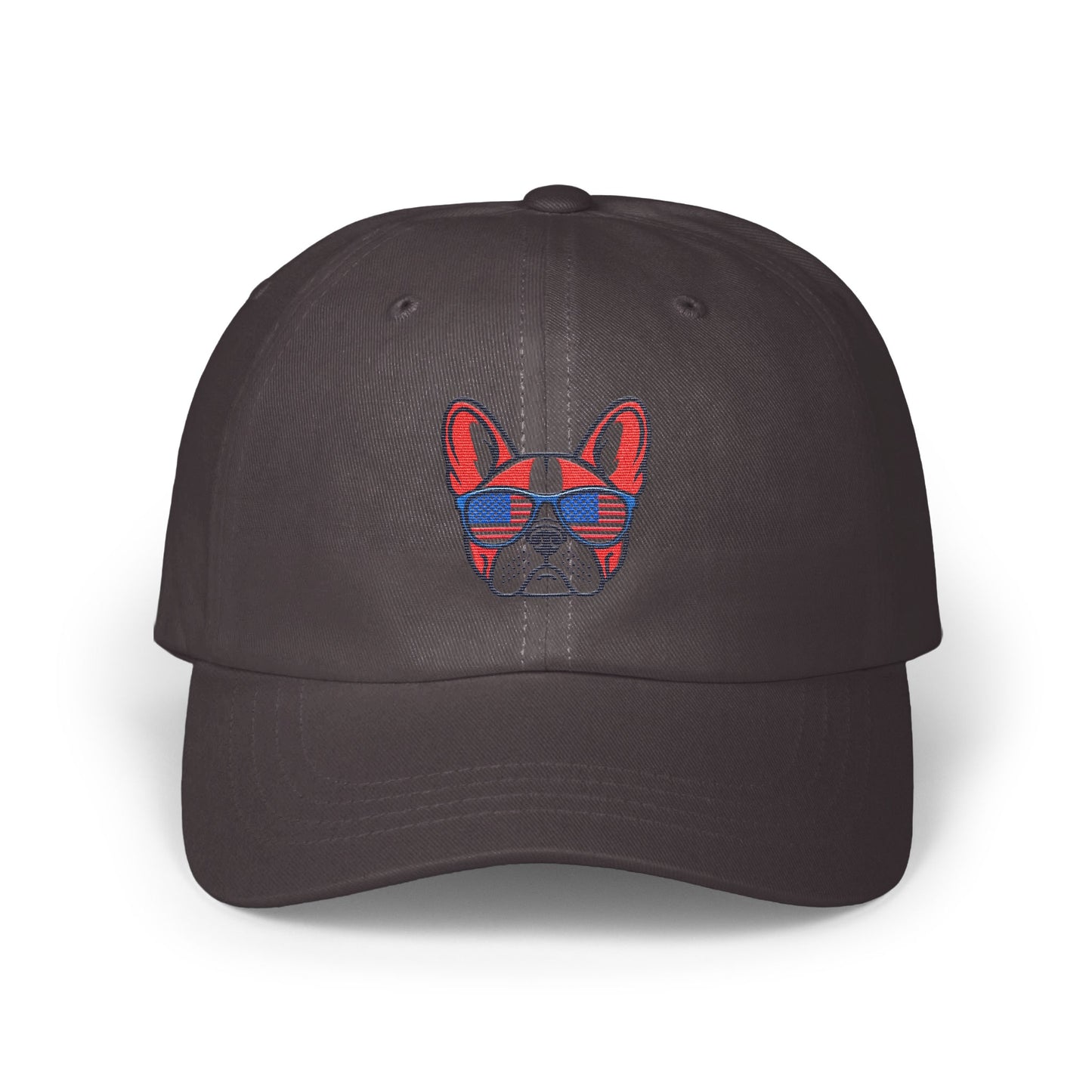 Cool French Bulldog with Sunglasses Embroidered Hat product