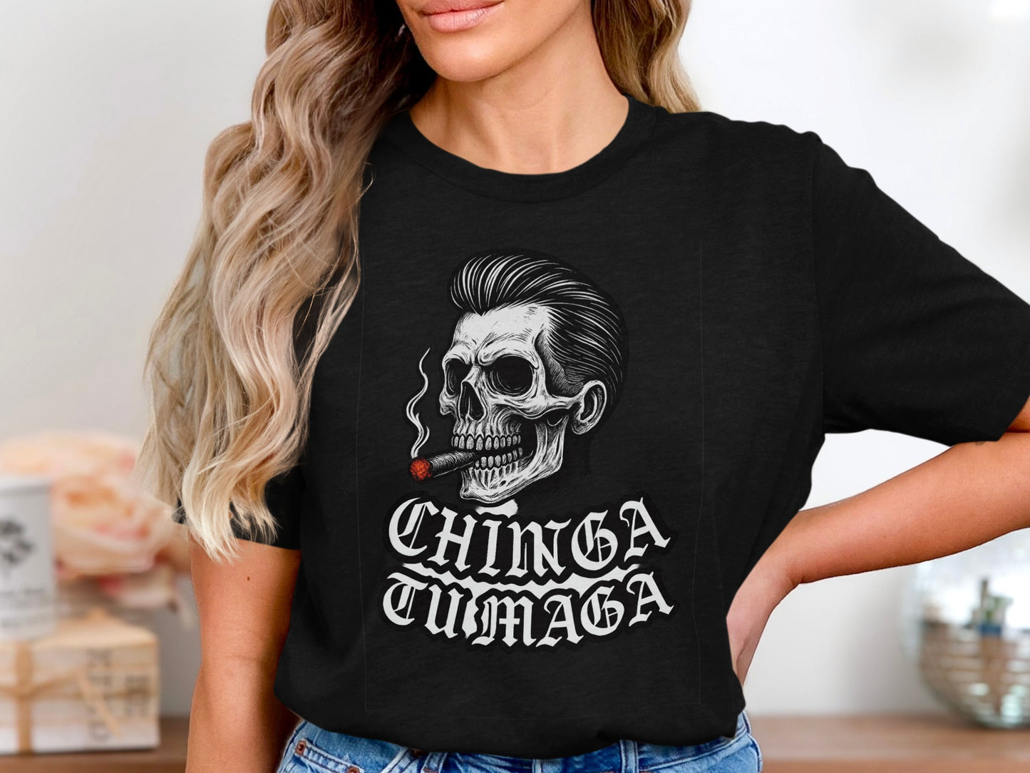 Chinga Tumaga Skull Graphic Printed T Shirt product