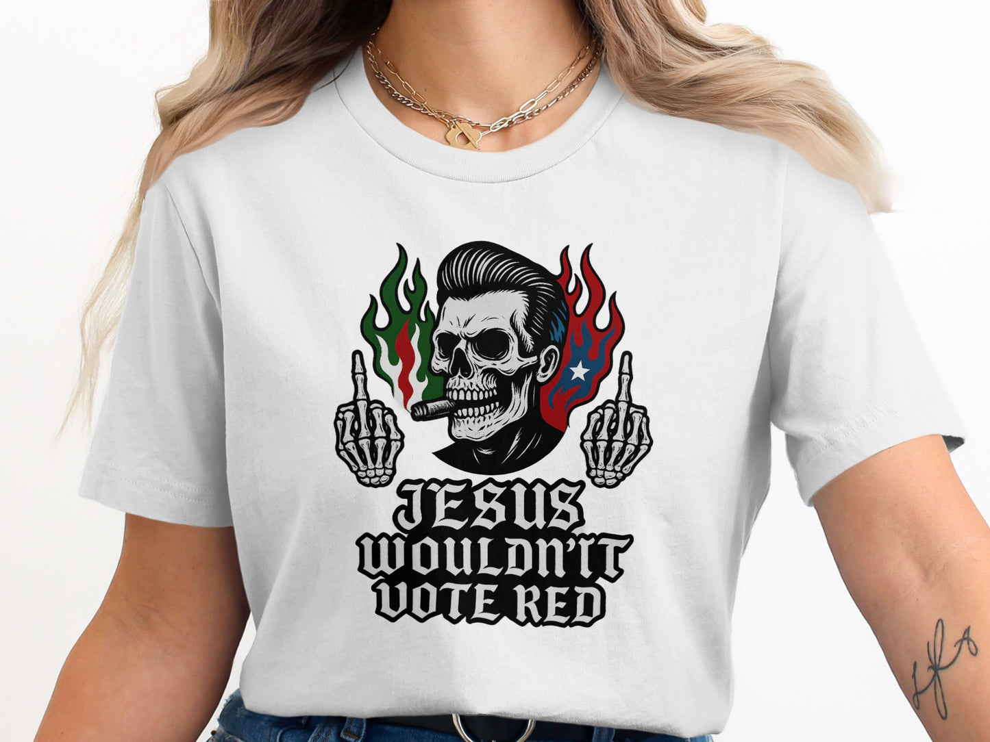 Jesus Wouldn't Vote Red Graphic Tee product