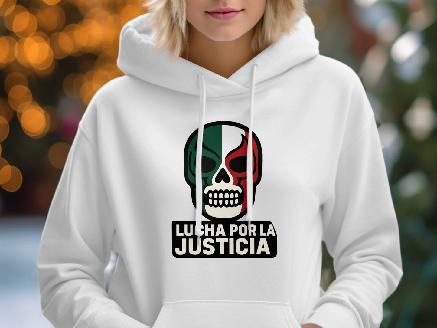 Lucha Por La Justicia Skull Hoodie product type