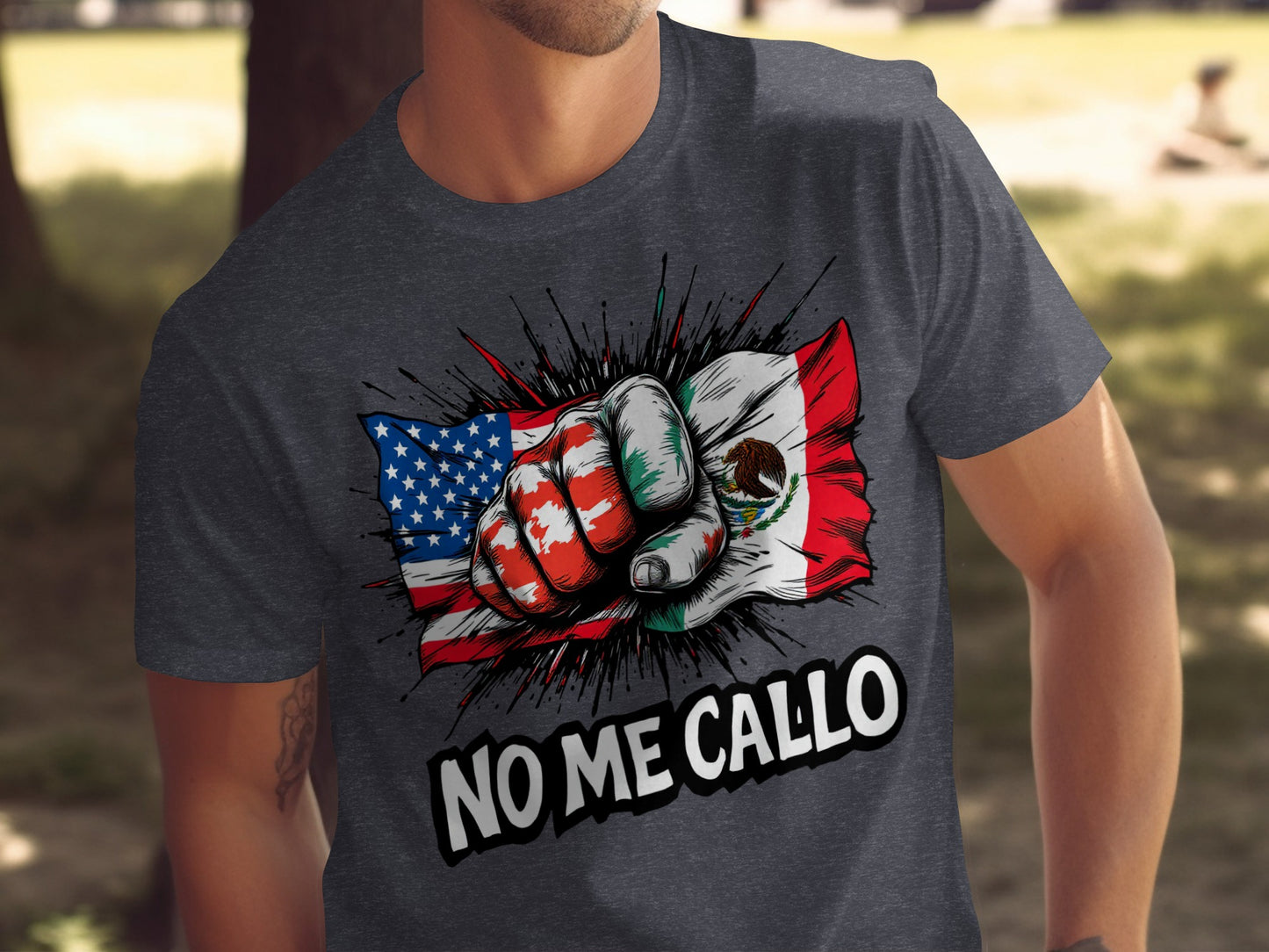No Me Callo American Mexican Flag T-shirt product type