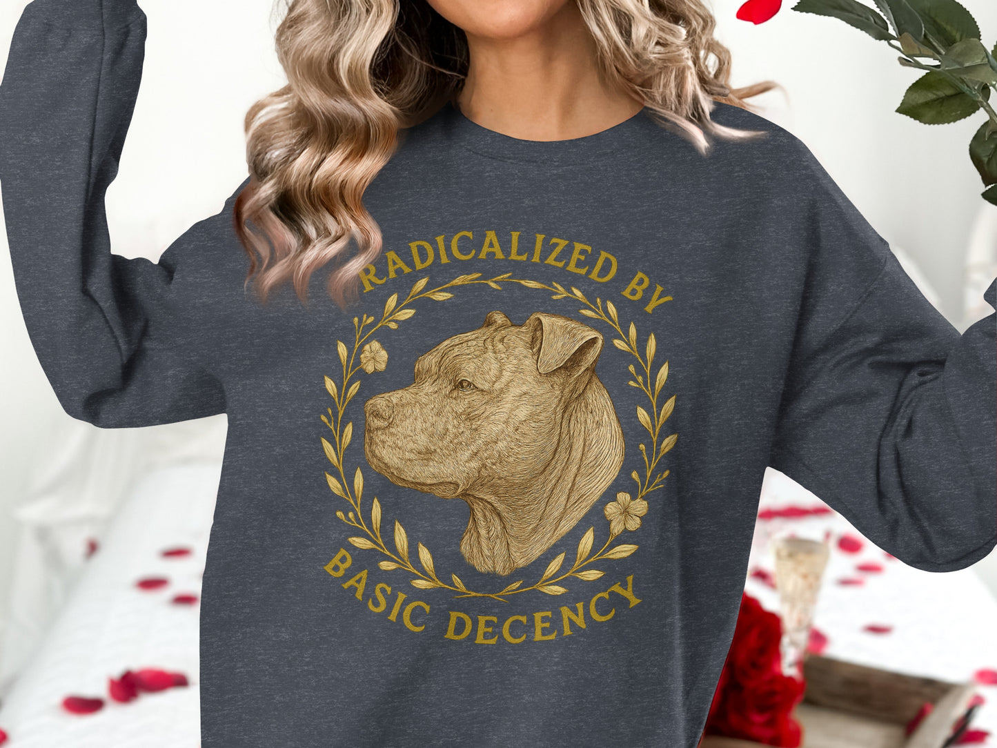 Radicalized by Basic Decency Graphic Sweatshirt product