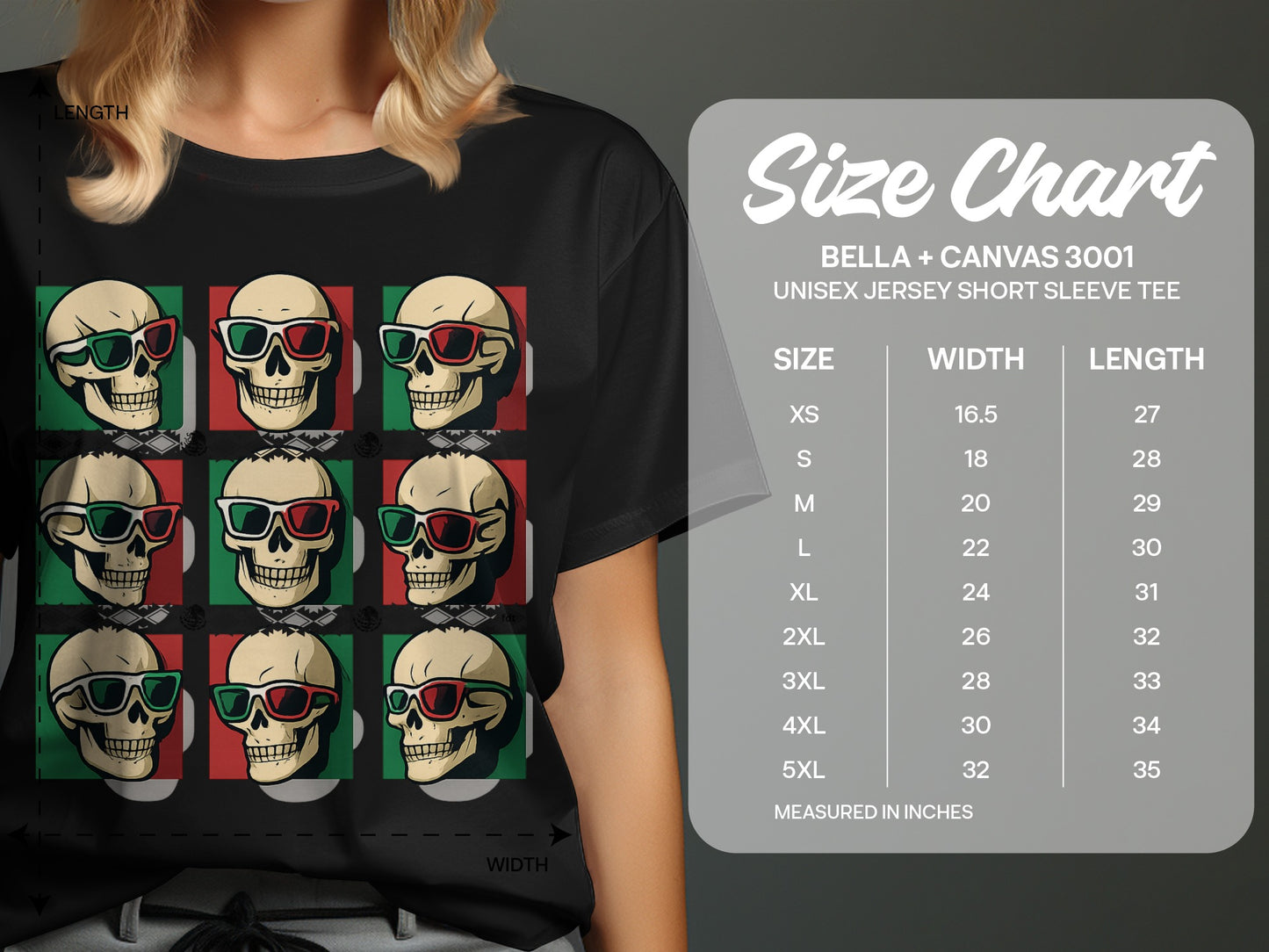 Skull 3D Glasses Graphic Unisex Jersey Short Sleeve Tee product type