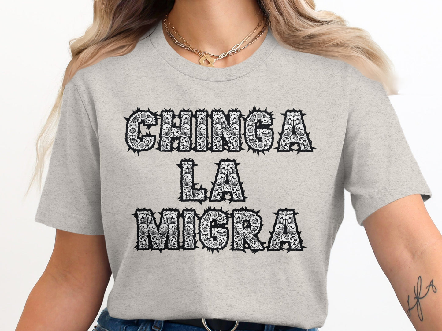 Chinga La Migra Bold Statement T-shirt Product