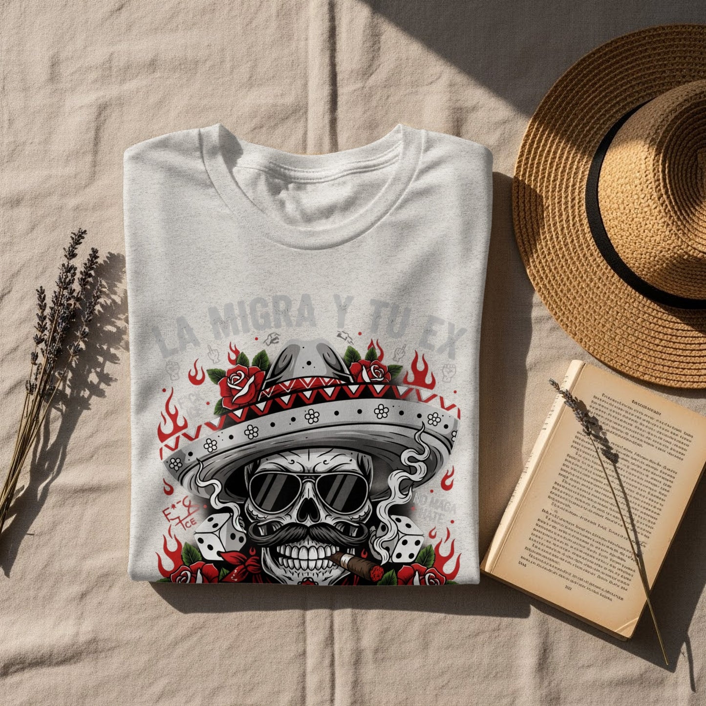 La Niña Y Tu Ex Skull Themed Graphic T-Shirt product