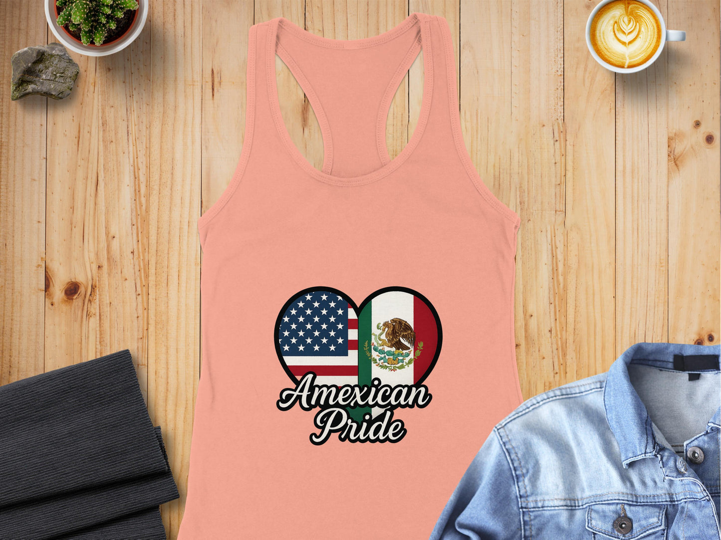 American Mexican Pride Heart Tank Top product type