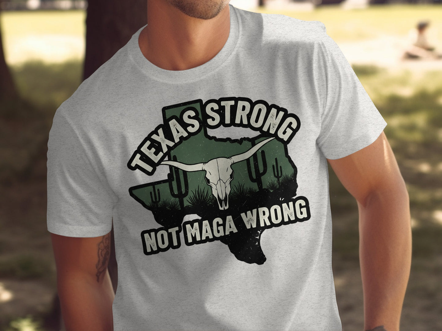 Texas Strong Not Maga Wrong Graphic T-Shirt product