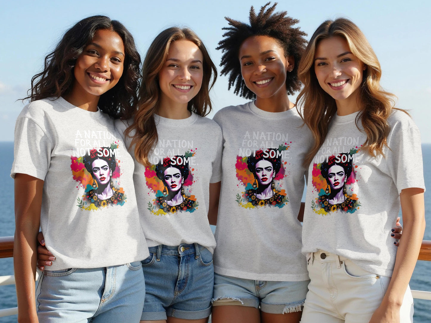 A Nation for All or None Graphic Print Shirt product