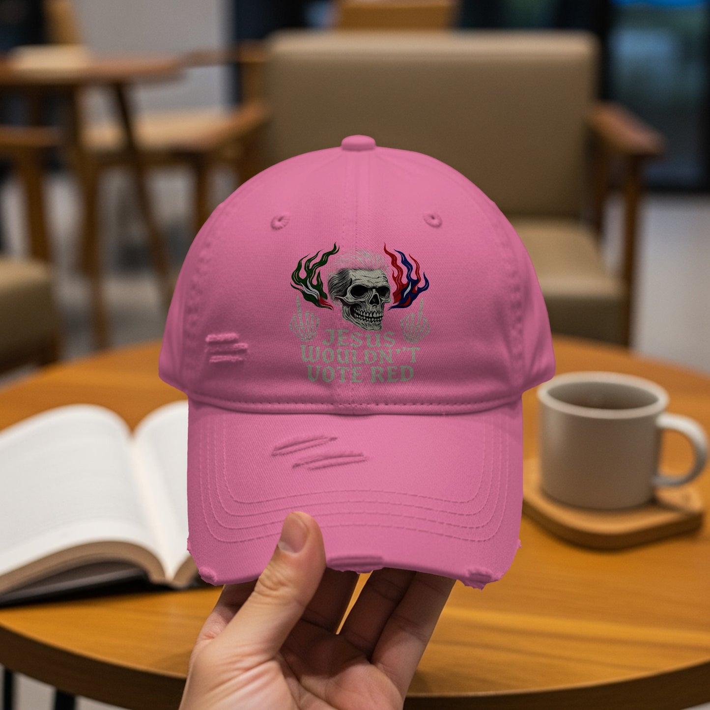 Jesus Wouldn't Vote Red Graphic Cap product