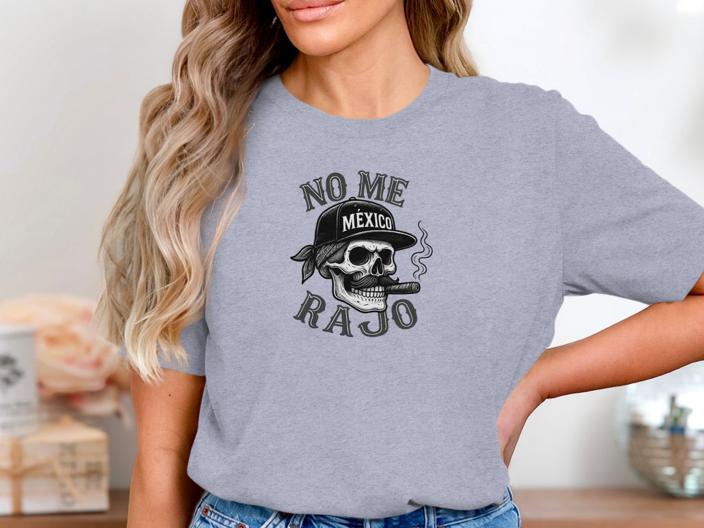 No Me Rajo Skull Graphic Tee Shirt product type