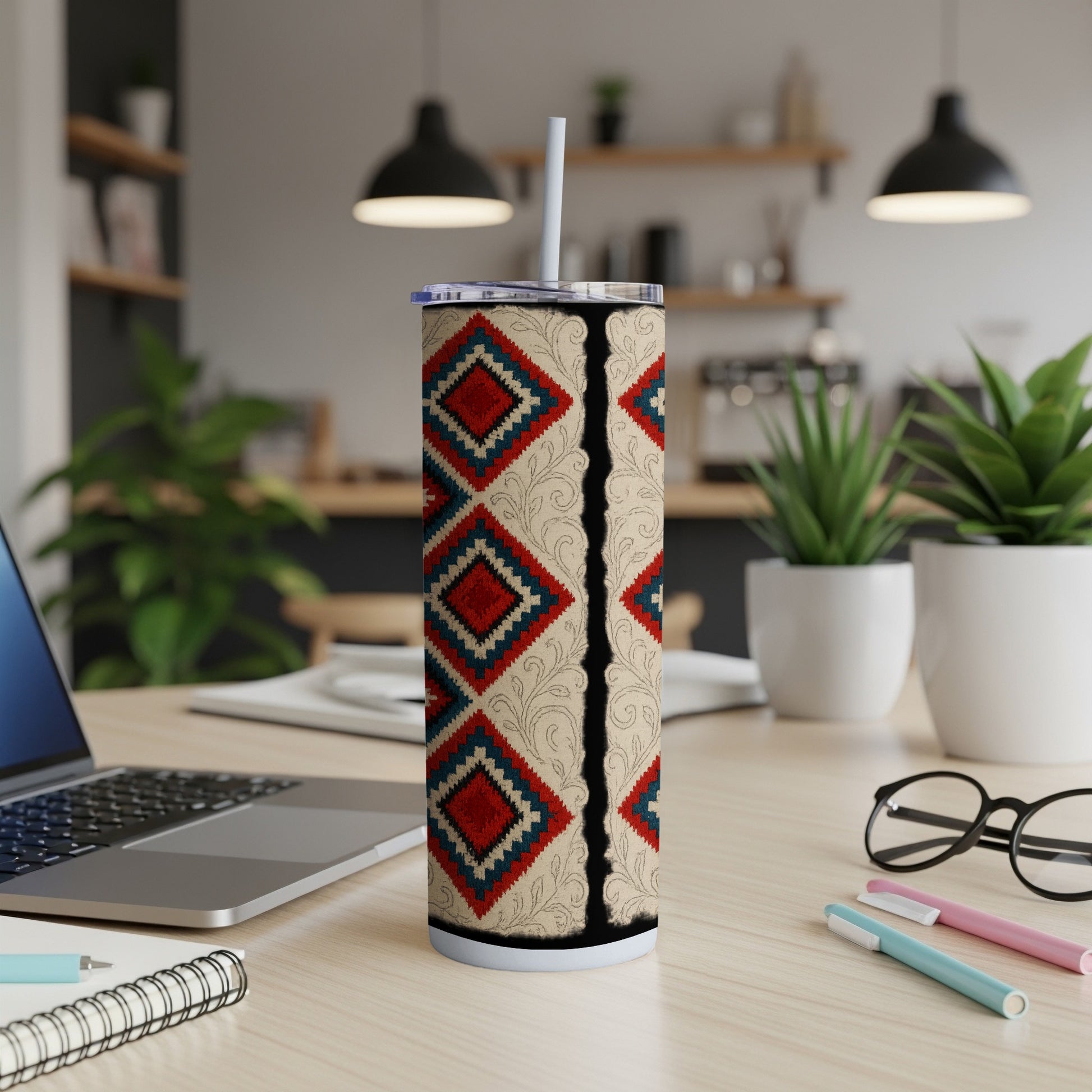 Geometric Diamond Patterned Insulated Tumbler product