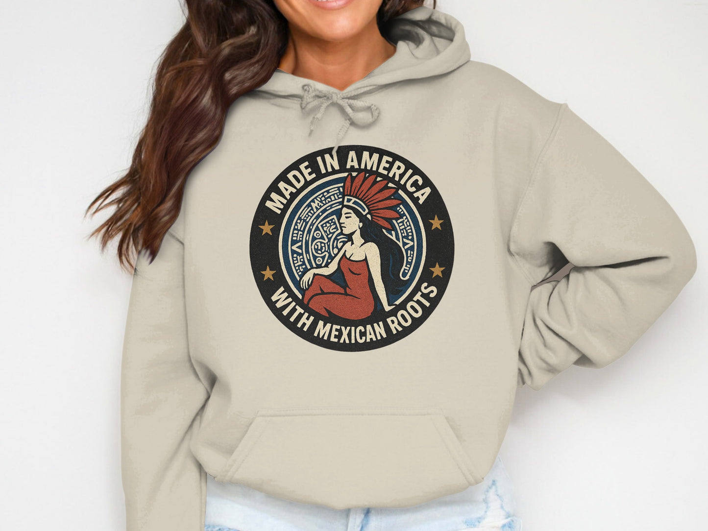 Made in America with Mexican Roots Hoodie product type