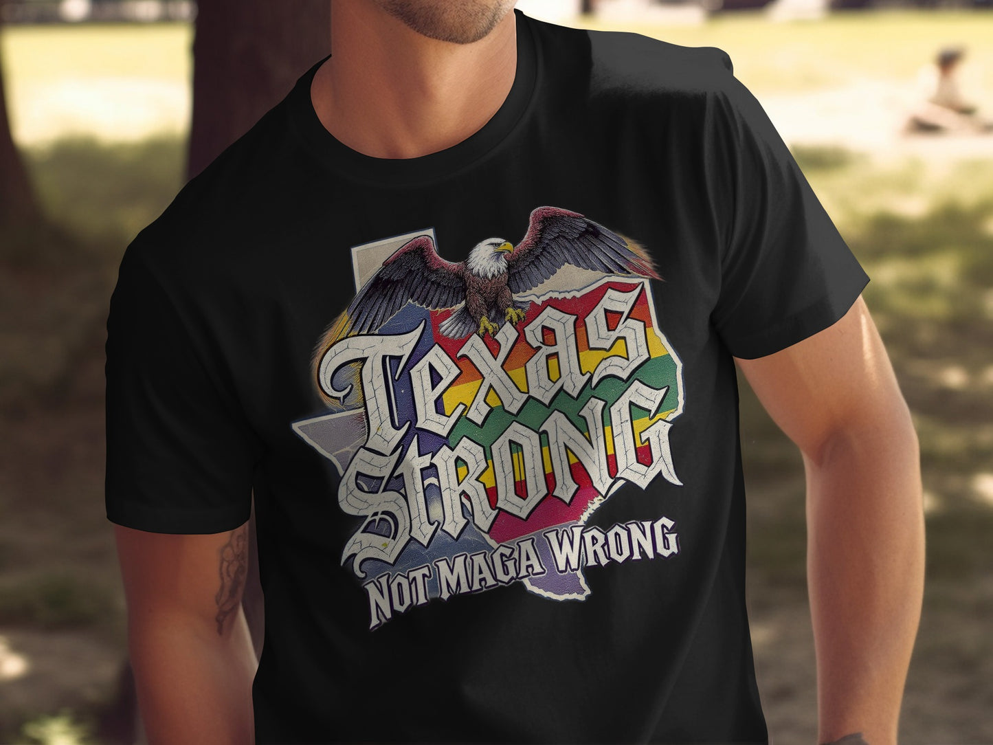 Texas Strong Not Maga Wrong Graphic Printed T-shirt product