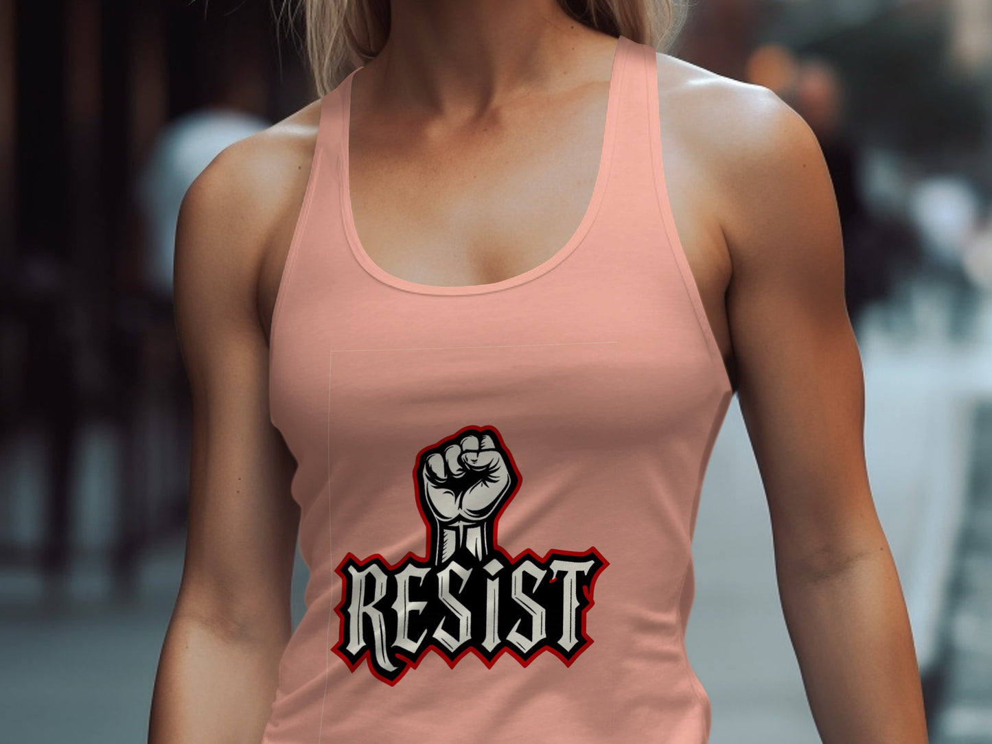 Resist Graphic Design Printed Tank Top product
