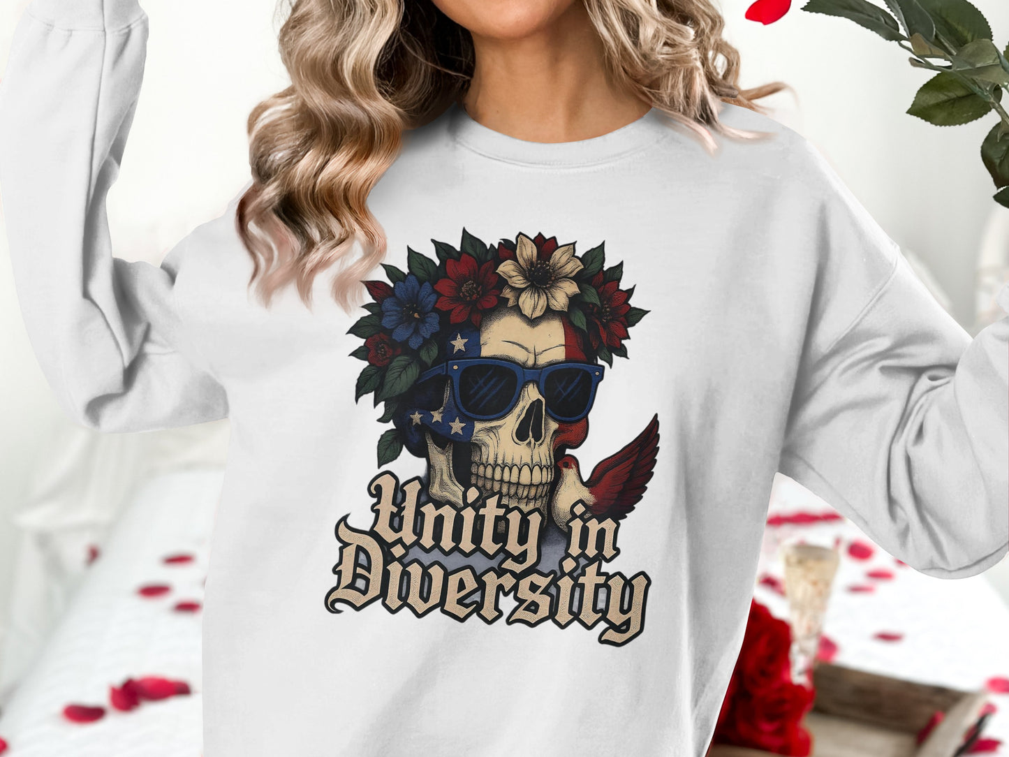 Unity in Diversity Skull Graphic Sweatshirt product