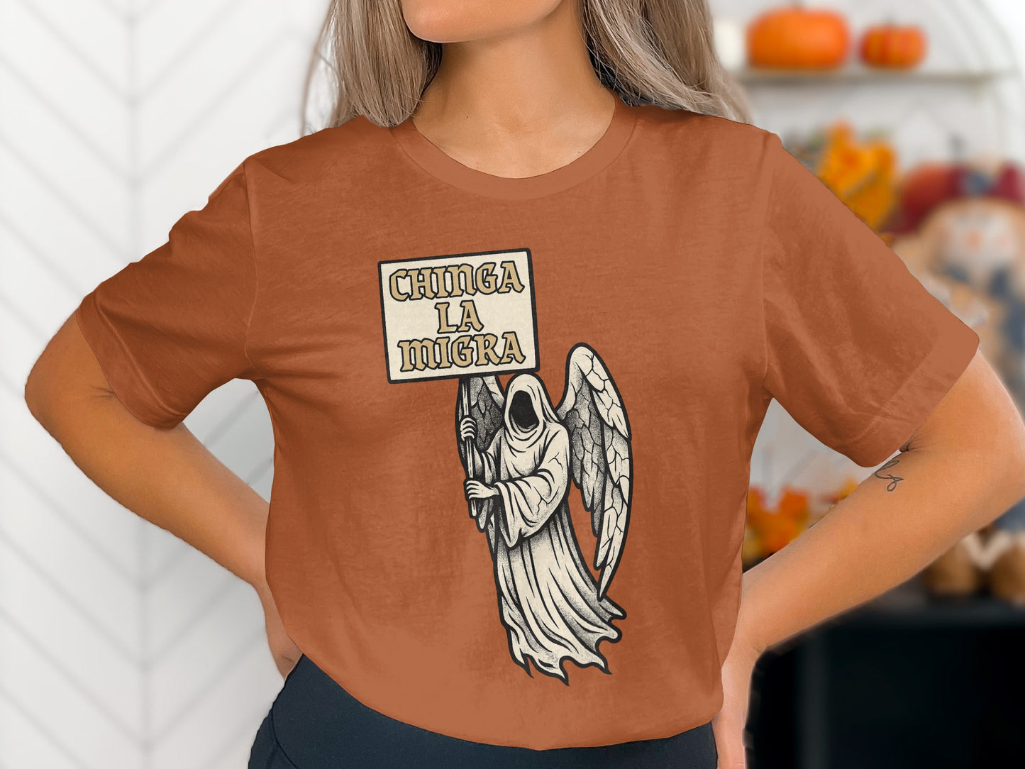 Chinga La Migra Ghost Graphic Tee shirt product type