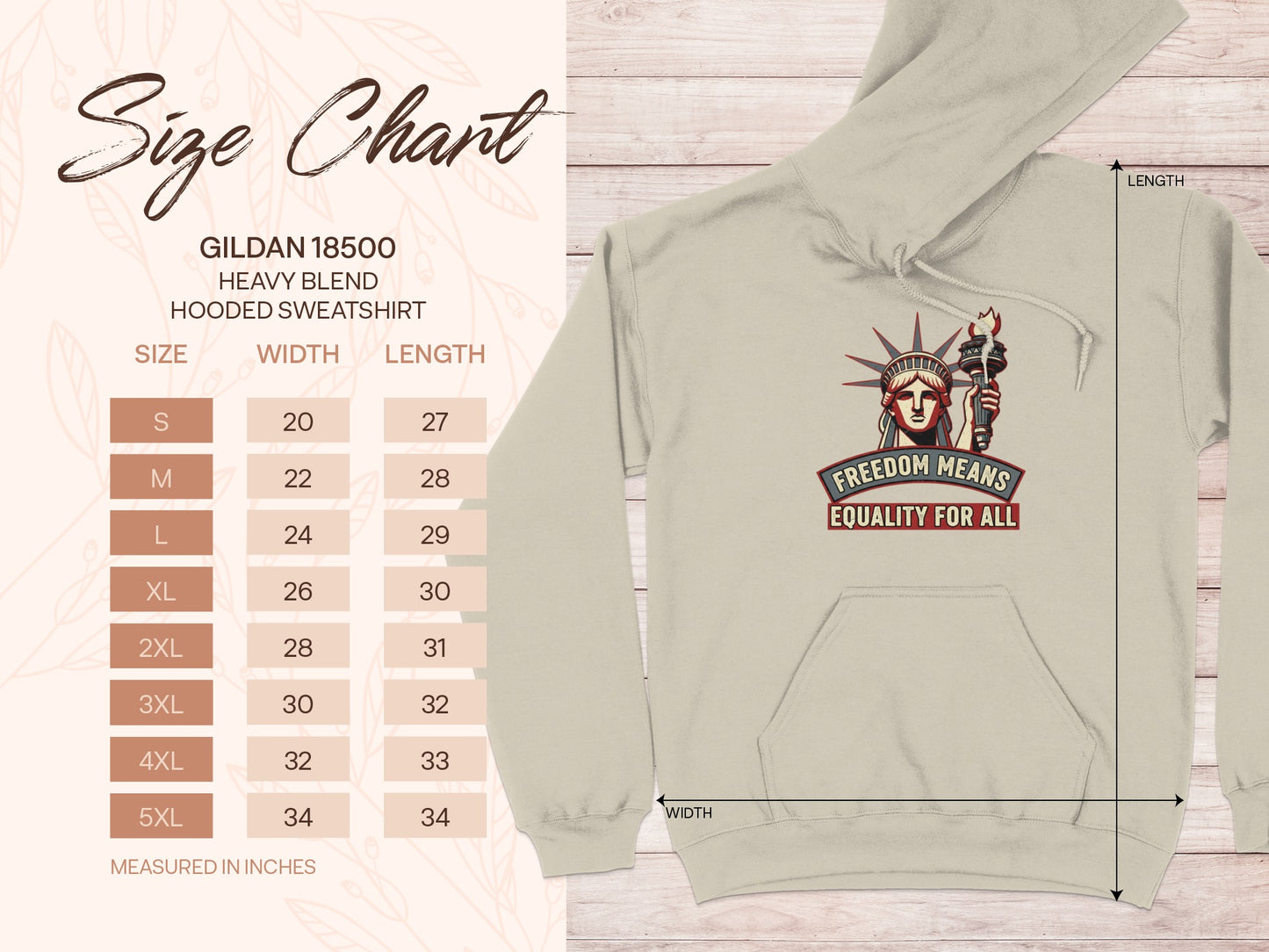 Freedom Means Equality for All Hooded Sweatshirt product type