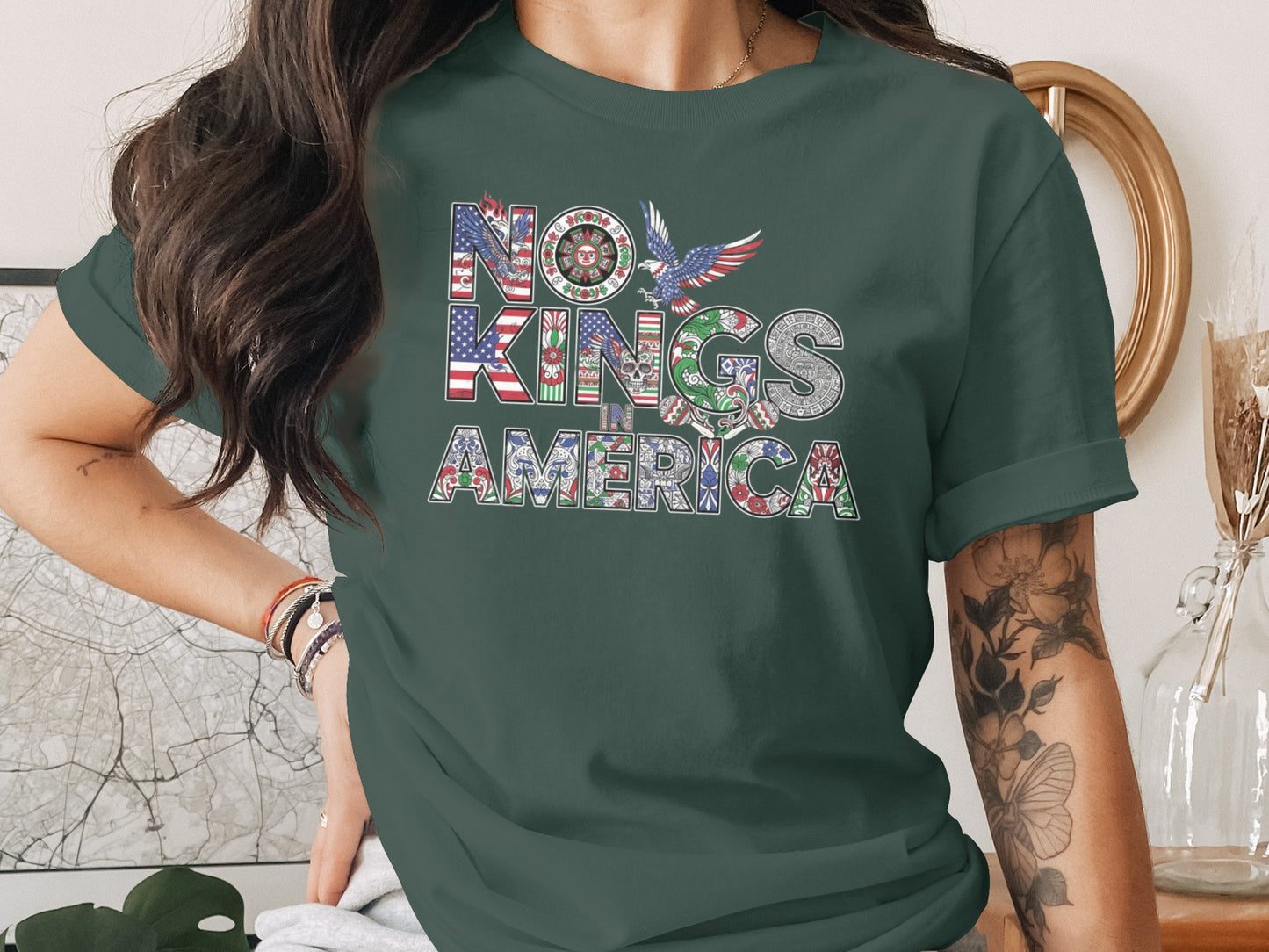 No Kings America Themed Graphic T-shirt product