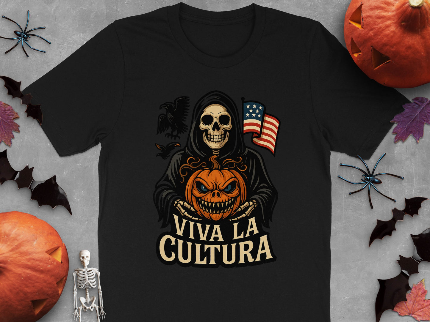 Viva La Cultura Halloween Skeleton T-shirt product type
