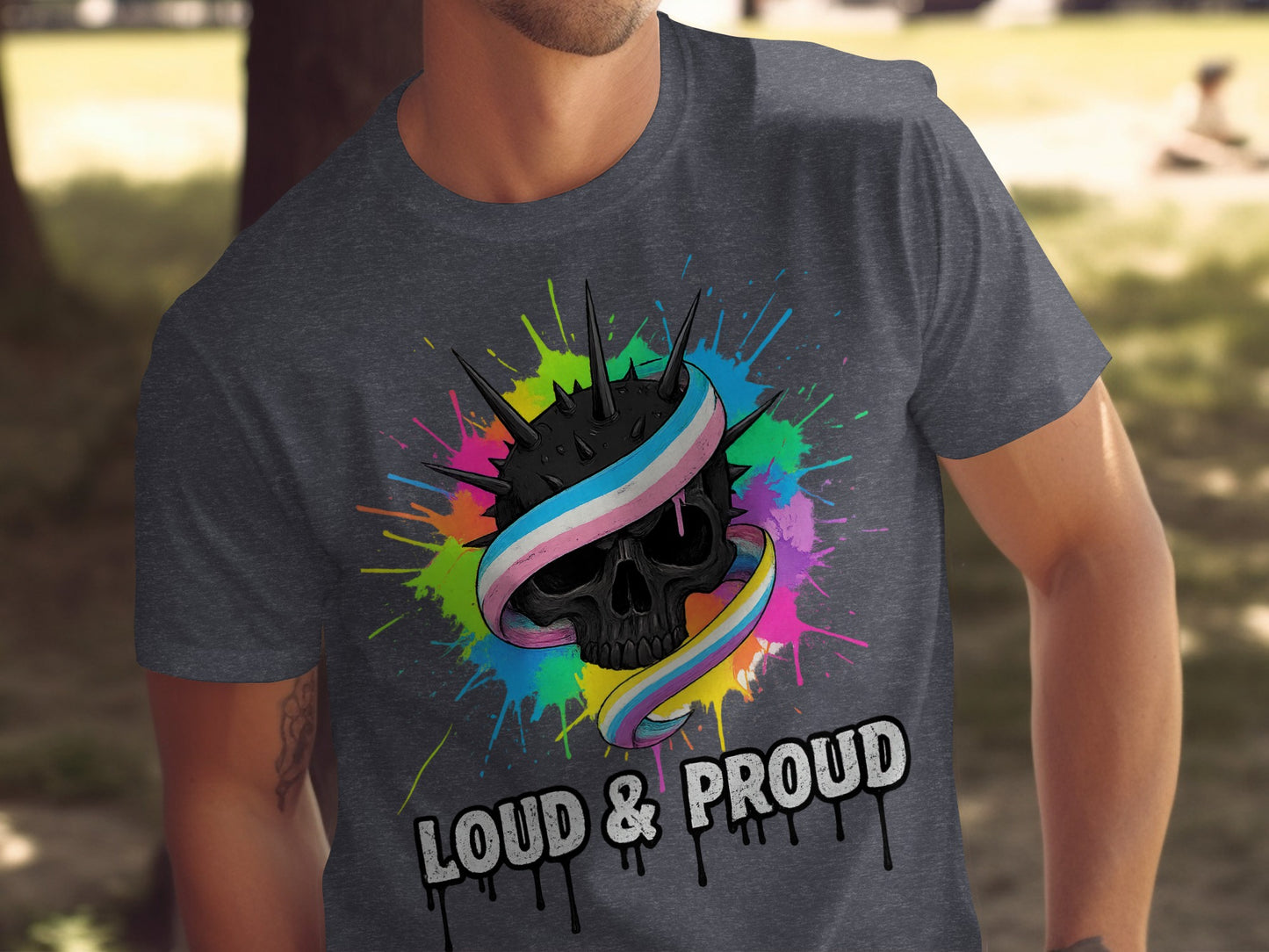 Loud and Proud Skull Graphic Tee product type