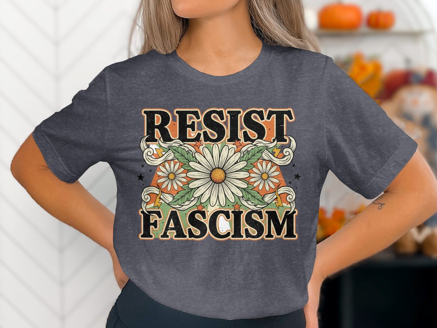 Resist Fascism Graphic Tees Statement Shirt product type