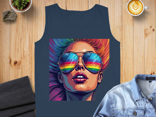 Pride Shirt: Trendy Rainbow Design for Vibrant Tank Tops