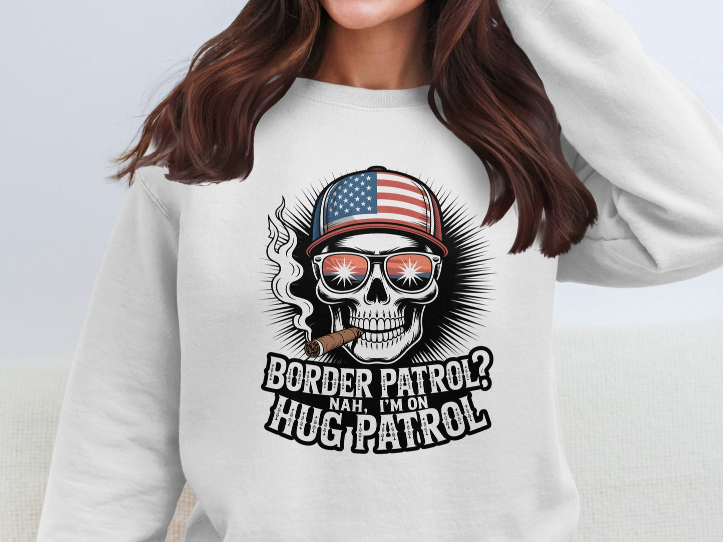 Border Patrol Nah I'm on Hug Patrol Sweatshirt product