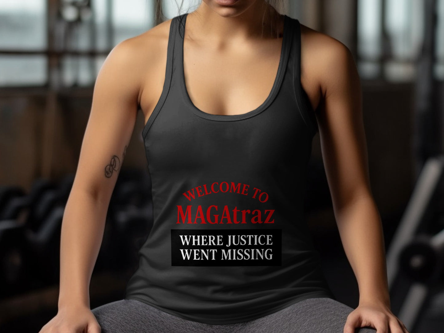 Welcome to MAGAtraz Where Justice Went Missing Tank Top
