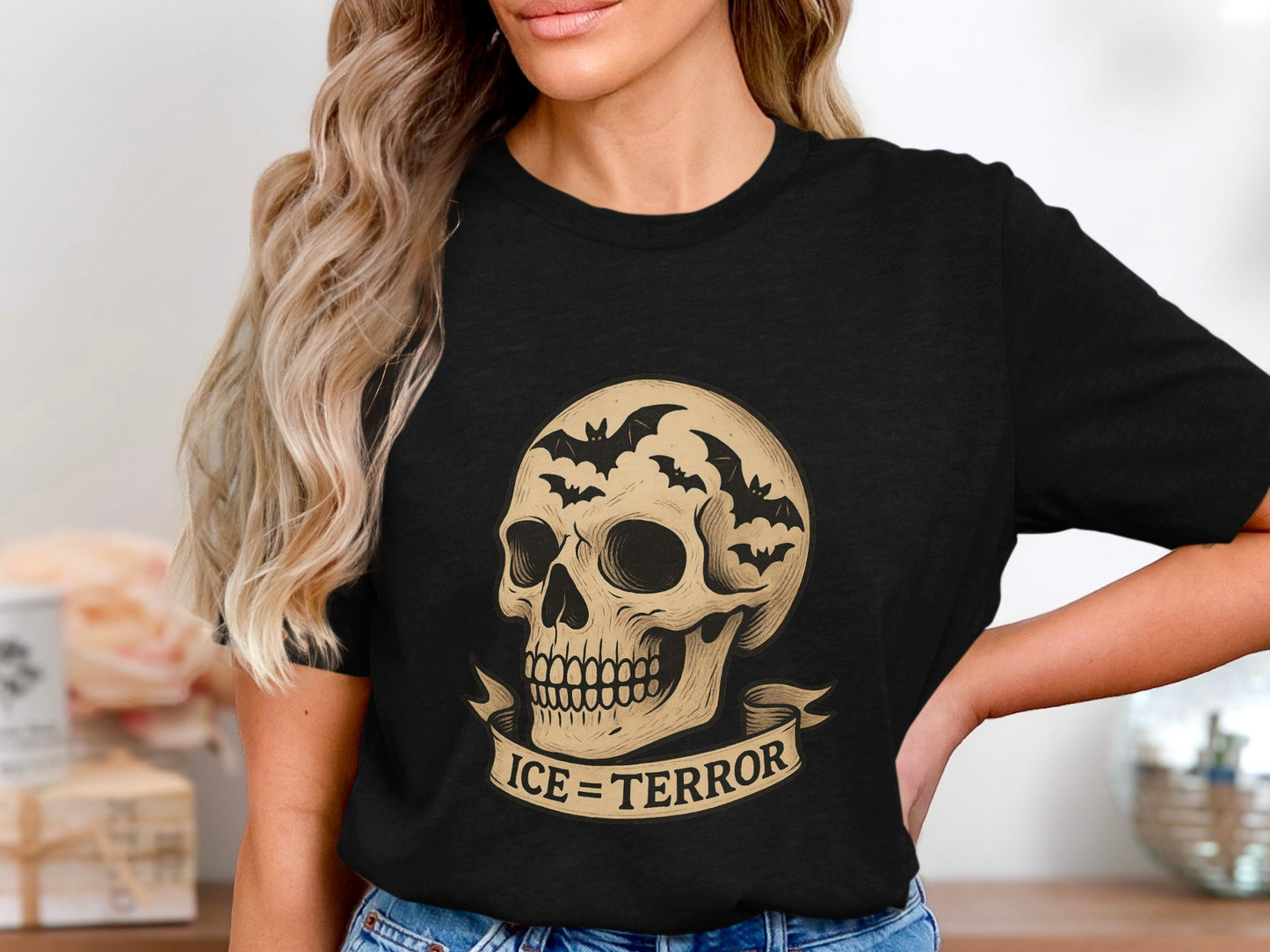 Ice = Terror Skull Graphic Short Sleeve T-Shirt product type