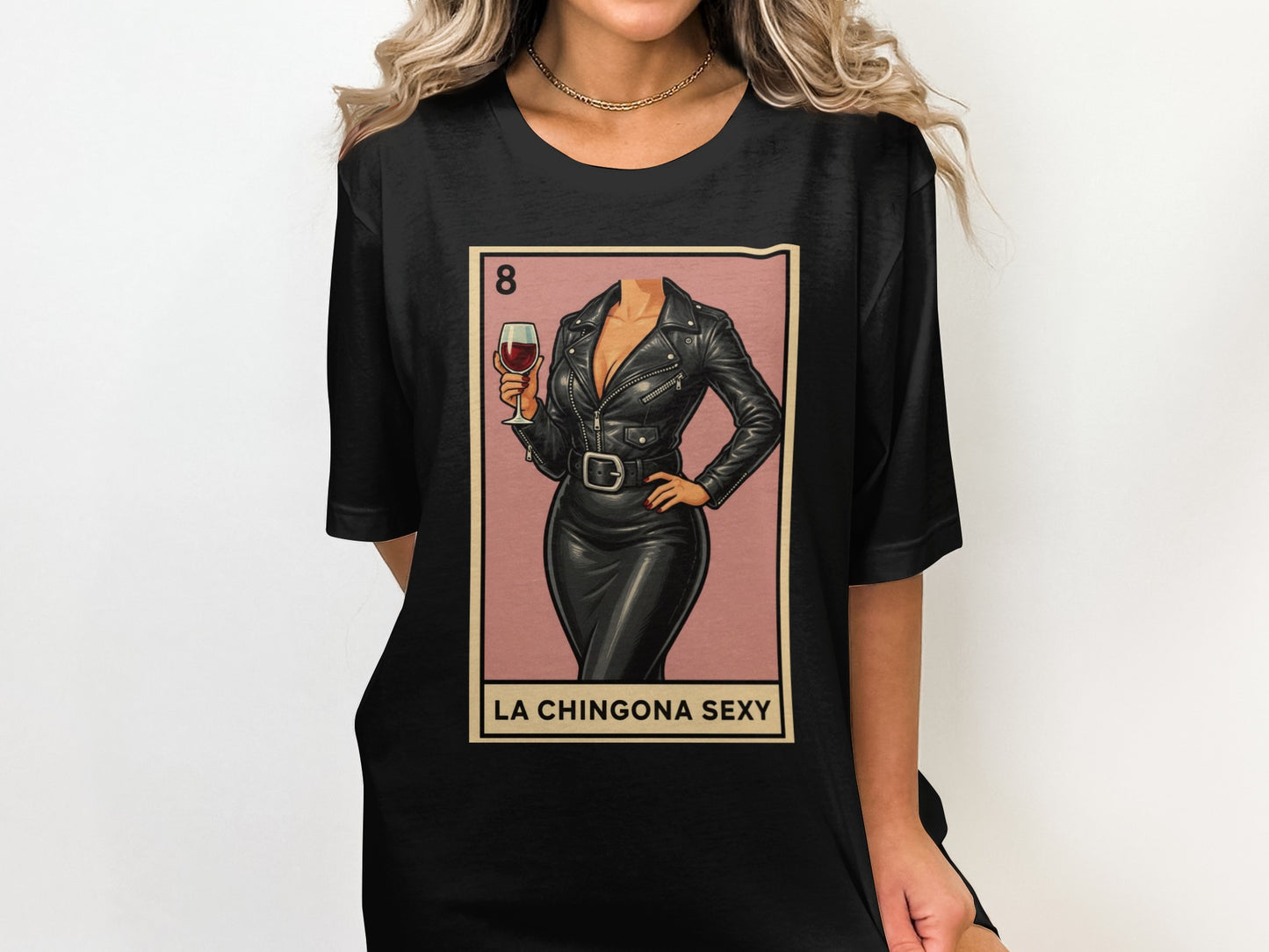 La Chingona Sexy Graphic Black T-shirt product