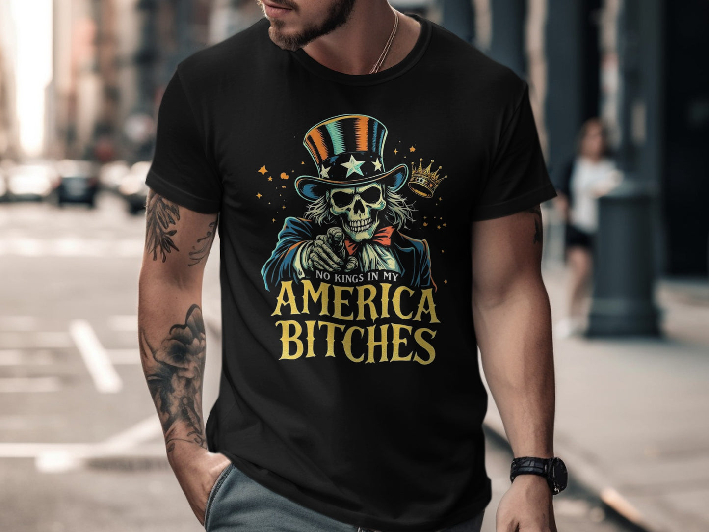 No Kings In My America Bitches Graphic T-Shirt product