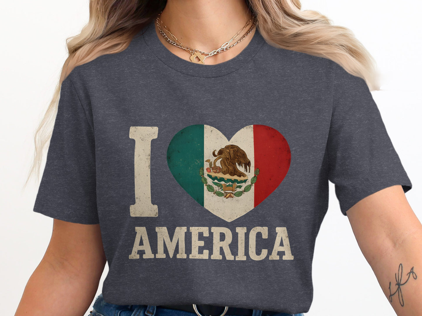 I Love America Design Heart Graphic T-Shirt product type