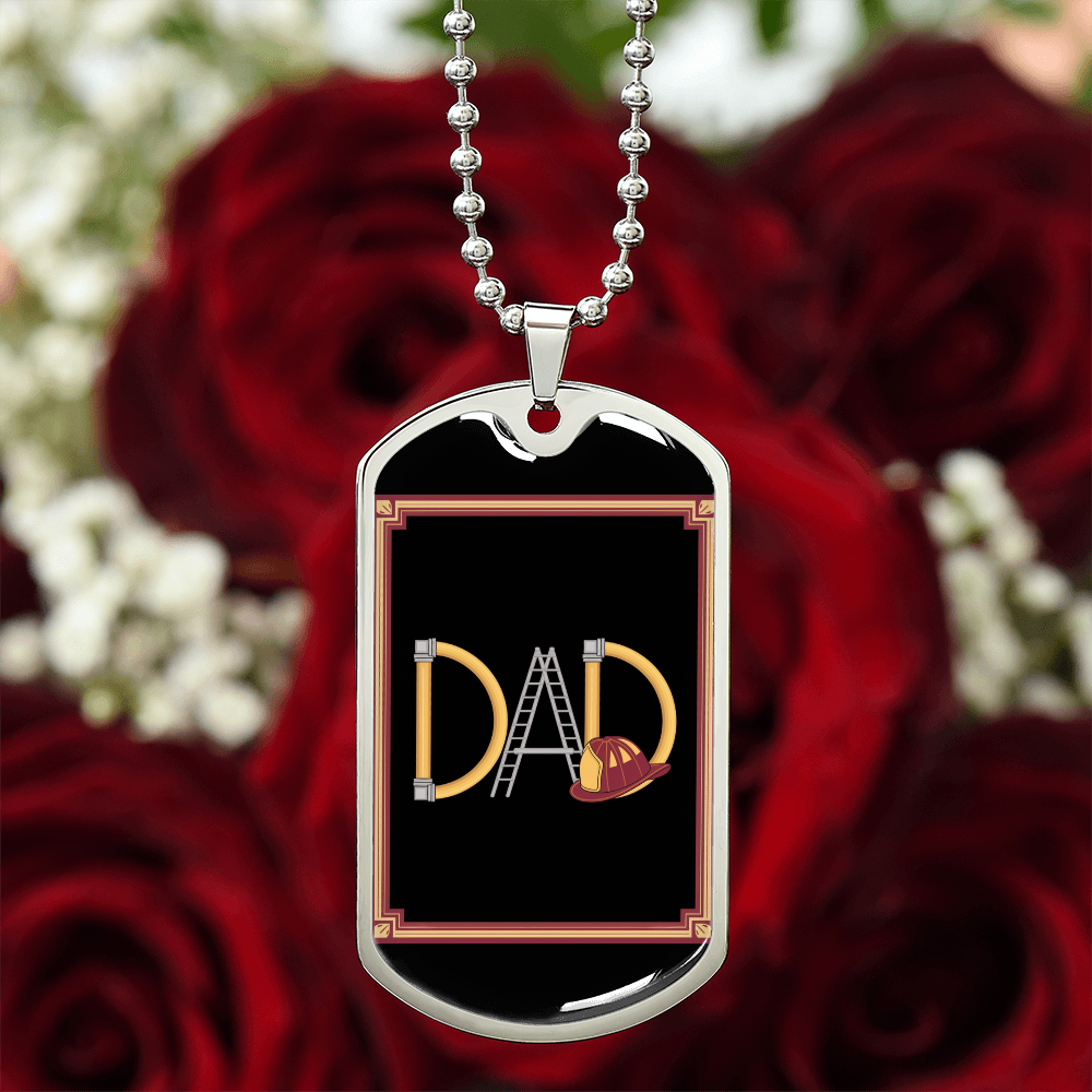 Father gift retirement personalized custom necklace tag fine jewelry